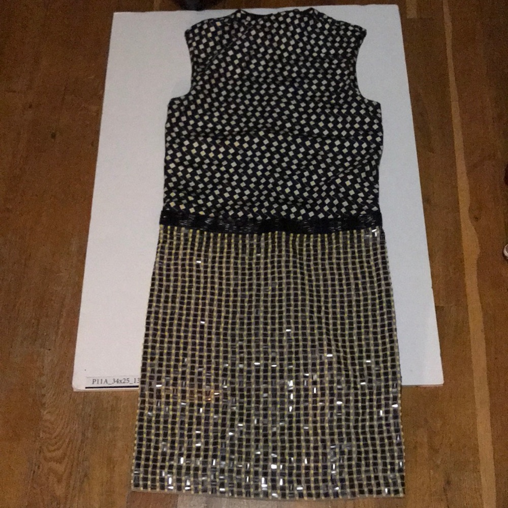 DVF Pencil sequence and silk dress